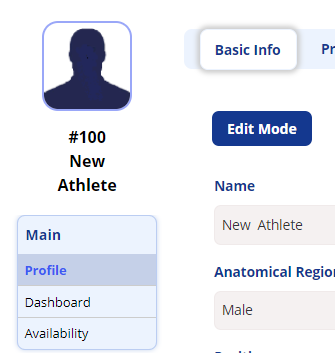 New Athlete Edit Mode Screenshot
