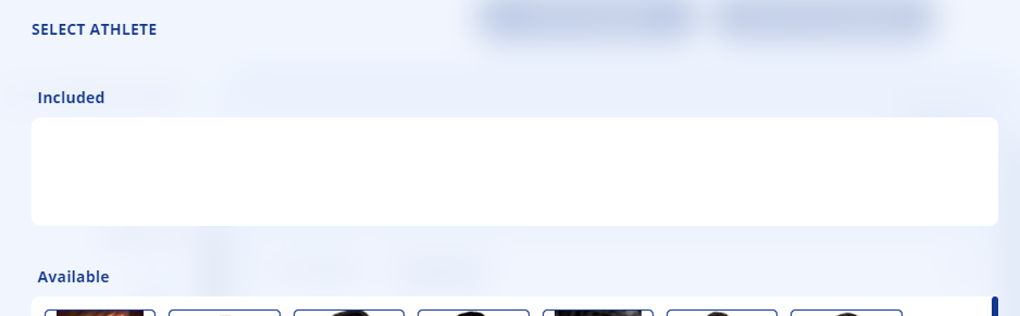 New Template Select Athlete Screenshot