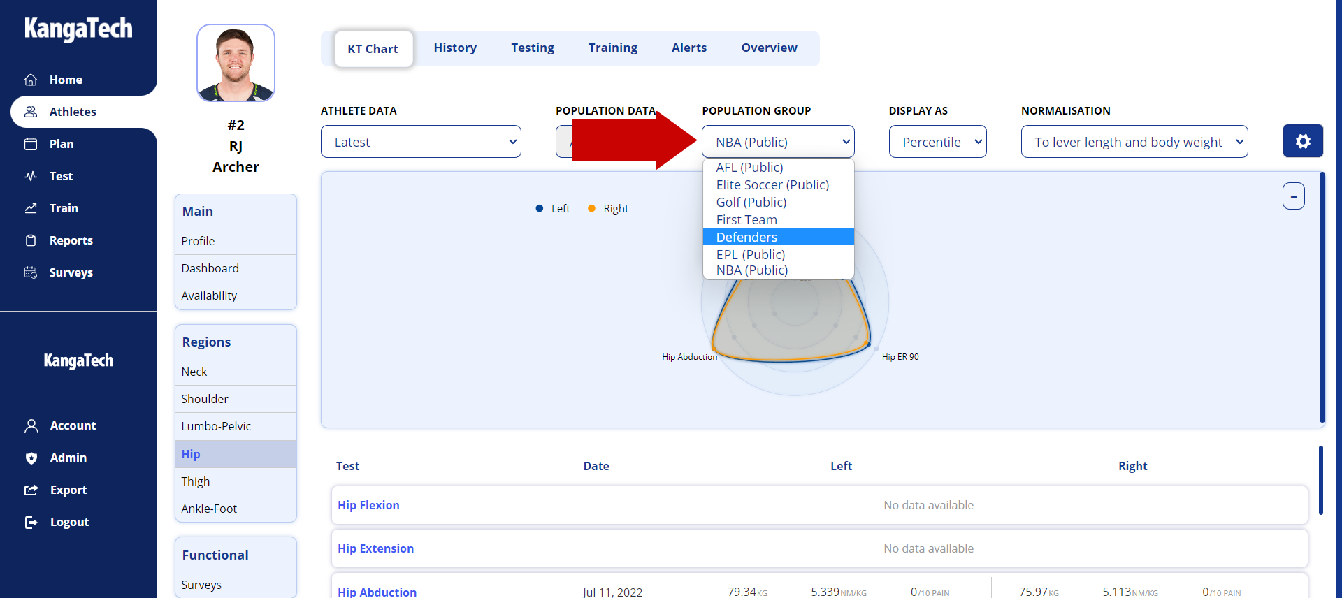 Select Comparison Population